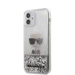 Tok Karl Lagerfeld Liquid Glitter Iconic  iPhone 12 mini, silver