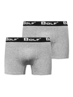 Sivé pánske boxerky Bolf 0953-2P 2 PACK