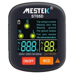 MESTEK Socket Tester Detector wiring Electroscope Electric Plug Color Screen RCD Safety test Electric Tester Home Socket