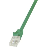 LogiLink CP2025U RJ45 sieťové káble, prepojovacie káble CAT 6 U/UTP 0.50 m zelená s ochranou 1 ks