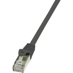 LogiLink CP2063S RJ45 sieťové káble, prepojovacie káble CAT 6 F/UTP 3.00 m čierna s ochranou 1 ks
