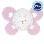 CHICCO Cumlík Physio Comfort silikónový dievča - zajačik 1 ks, 0-6 m CHICCO Cumlík Physio Comfort silikónový dievča - zajačik 1 ks, 0-6 m