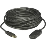 Manhattan #####USB-Kabel USB 2.0 #####USB-A Stecker, #####USB-A Buchse 20.00 m čierna