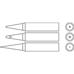 Star Tec 80154 spájkovací hrot ceruzková forma Veľkosť hrotov 1 mm  obsah, množstvo obsiahnutého obsahu na objednaný obs