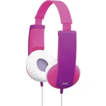 JVC HA-KD5-P-E  detské slúchadlá On Ear na ušiach obmedzenie hlasitosti, ľahký strmeň ružová, purpurová