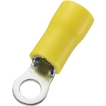 TRU COMPONENTS 746628 guľaté káblové oko  Prierez=6 mm² Ø otvoru=4.3 mm čiastočne izolované žltá 50 ks