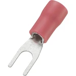 TRU COMPONENTS 745224 vidlicové káblové oko  0.50 mm² 1.50 mm² Ø otvoru=3.2 mm čiastočne izolované červená 100 ks