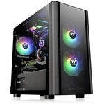 Thermaltake V150 TG micro tower PC skrinka čierna 1 predinštalovaný LED ventilátor, bočné okno, prachový filter