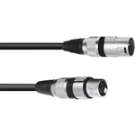 Omnitronic 3022075B XLR prepojovací kábel [1x XLR zástrčka 3pólová - 1x XLR zásuvka 3pólová] 0.20 m čierna
