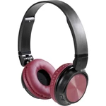 Vivanco MOOOVE AIR Bluetooth Hi-Fi slúchadlá On Ear na ušiach zložiteľná, Headset, za uši čierna, červená