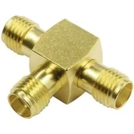 SMA T adaptér Telegärtner J01155A0011, 50 Ω, zásuvka ⇔ 2x zásuvka