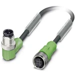 Upravený zástrčkový konektor pro senzory - aktory Phoenix Contact SAC-4P-M12MR/3,0-PUR/M12FS 1668629 zástrčka, zahnutá, zásuvka, rovná, 3.00 m, 1 ks