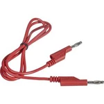 VOLTCRAFT měřicí kabel [lamelová zástrčka 4 mm - lamelová zástrčka 4 mm] červená, 1.00 m