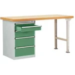 Dílenském COMBI model 1 s masivní deskou, Šxhxv = 1500 x 700 x 840 mm Manuflex TP5087.6011 TP5087.6011