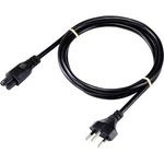 Síťový síťový kabel s notebook zásuvkou Basetech XR-1638060, 1.80 m, černá