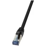Síťový kabel RJ45 LogiLink CQ6025S, CAT 6A, S/FTP, 0.50 m, černá