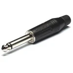 Jack konektor 6.35 mm Amphenol ACPM-GB-AU zástrčka, rovná, pólů 2, černá, 1 ks, mono