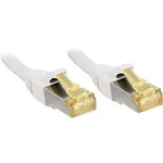 Síťový kabel RJ45 LINDY 47321, CAT 6a (surový kabel CAT 7) , S/FTP, 0.50 m, bílá