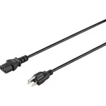 Síťový kabel s IEC zásuvkou Basetech BT-1886929, 2.00 m, černá