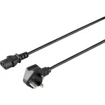 Síťový kabel s IEC zásuvkou Basetech BT-1886917, 2.00 m, černá
