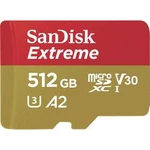 Paměťová karta microSDXC, 512 GB, SanDisk Extreme™, Class 10, UHS-I, UHS-Class 3, v30 Video Speed Class, výkonnostní standard A2