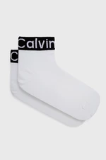 Ponožky Calvin Klein dámske, biela farba, 701218785