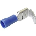 Faston zásuvka TRU COMPONENTS 1582973 s odbočkou, 6.30 mm x 0.80 mm, 180 °, částečná izolace, modrá, 1 ks
