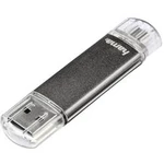 USB paměť pro smartphony/tablety Hama FlashPen "Laeta Twin", 8 GB, USB 2.0, microUSB 2.0, šedá