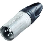 XLR kabelová zástrčka Neutrik NC 3 MXX, rovná, 3pól., 3,5 - 8 mm, stříbrná