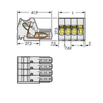 Zásuvkový konektor na kabel WAGO 831-3107/000-9037, 55.22 mm, pólů 7, rozteč 7.62 mm, 12 ks