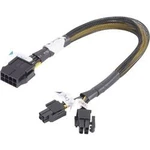 Napájecí prodlužovací kabel Akasa AK-CB8-8-EXT, [1x PCI-E zástrčka 8-pólová - 2x PCI-E zástrčka 4-polóvá], 30.00 cm, žlutá, černá