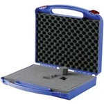 Plastový kufr s pěnovou výplní, 340 x 310 x 80 mm, modrá