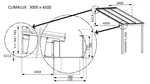 Hliníková pergola 300 cm antracit / polykarbonát Dekorhome 450 cm,Hliníková pergola 300 cm antracit / polykarbonát Dekorhome 450 cm