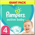 Pampers Active Baby Size 4 jednorázové pleny 9-14 kg 76 ks