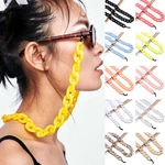 Fashion Acrylic Sunglasses Chain Unisex Color Reading Glasses Chain With Drawstring Woman Man Exaggerated Glasses Cord Hanging