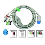 Compatible with DATEX Patient Monitor, 3/5 Leads ECG Cable, Use for ECG Data Monitor, ECG Measurement Sensor Module Kit