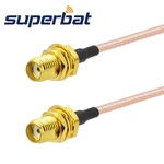Superbat SMA Jack to Female Bulkhead Adapter Pigtail Coaxial Cable RG316 15cm for Wireless