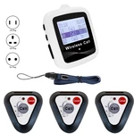 CATEL Wireless Restaurant Calling System 1 Watch Receiver Pager 3 Waiter Call Button Buzzer for Hospital, Hotel, Bank, Bar