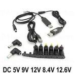 Dc male power 5.5x2.1mm jack USB boost Cable DC 5V to 9/8.4V 12V Step UP Module wire Converter connector Adapter charger U26