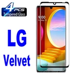 2/4PCS Curved Tempered Glass For LG Velvet / LG G9 LM-G900N LM-G900EM LG Wing 5G Full Cover Screen Protector Protective Film