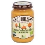 RUDOLFS BIO Cuketa, dýně, brambory s kuřecím masem 190 g