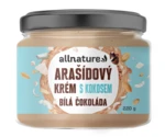ALLNATURE Arašídový krém s bílou čokoládou a kokosem 220 g