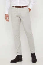Nohavice Tommy Hilfiger pánske,šedá farba,strih chinos,MW0MW33913