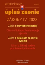 Aktualizácia IV/2 2023 – bývanie, stavebný zákon