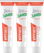 ELMEX Junior Zubná pasta pre deti vo veku 6-12 rokov 3 x 75 ml