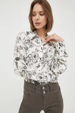 Košile Pinko dámská, béžová barva, regular, s klasickým límcem