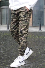 Madmext Men's Cargo Pocket Khaki Camouflage Pants 5447