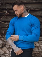 Men's solid blue sweatshirt Dstreet z