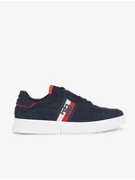 Tmavé modré pánske kožené tenisky Tommy Hilfiger