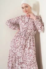Bigdart 2144 Patterned Judge Collar Dress